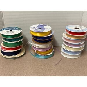 Ribbon lot, 20 spools. 85% brand new some used, all different colors
